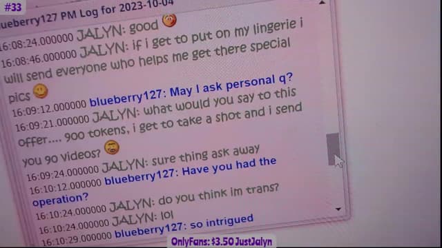 Gallery image thumbnail from Jalyn's myfreecams stream on, 10/06/2023, 24:24 image 13 of 20